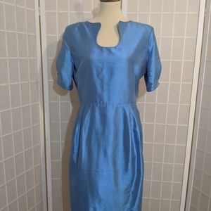 COURREGES  Silk Blue Dress Sz S